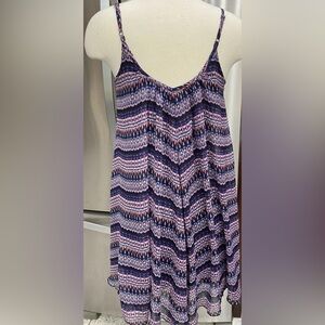 EXPRESS Women’s Babydoll Spaghetti Strap Sun Dress (Size: XS)(Navy Blue)